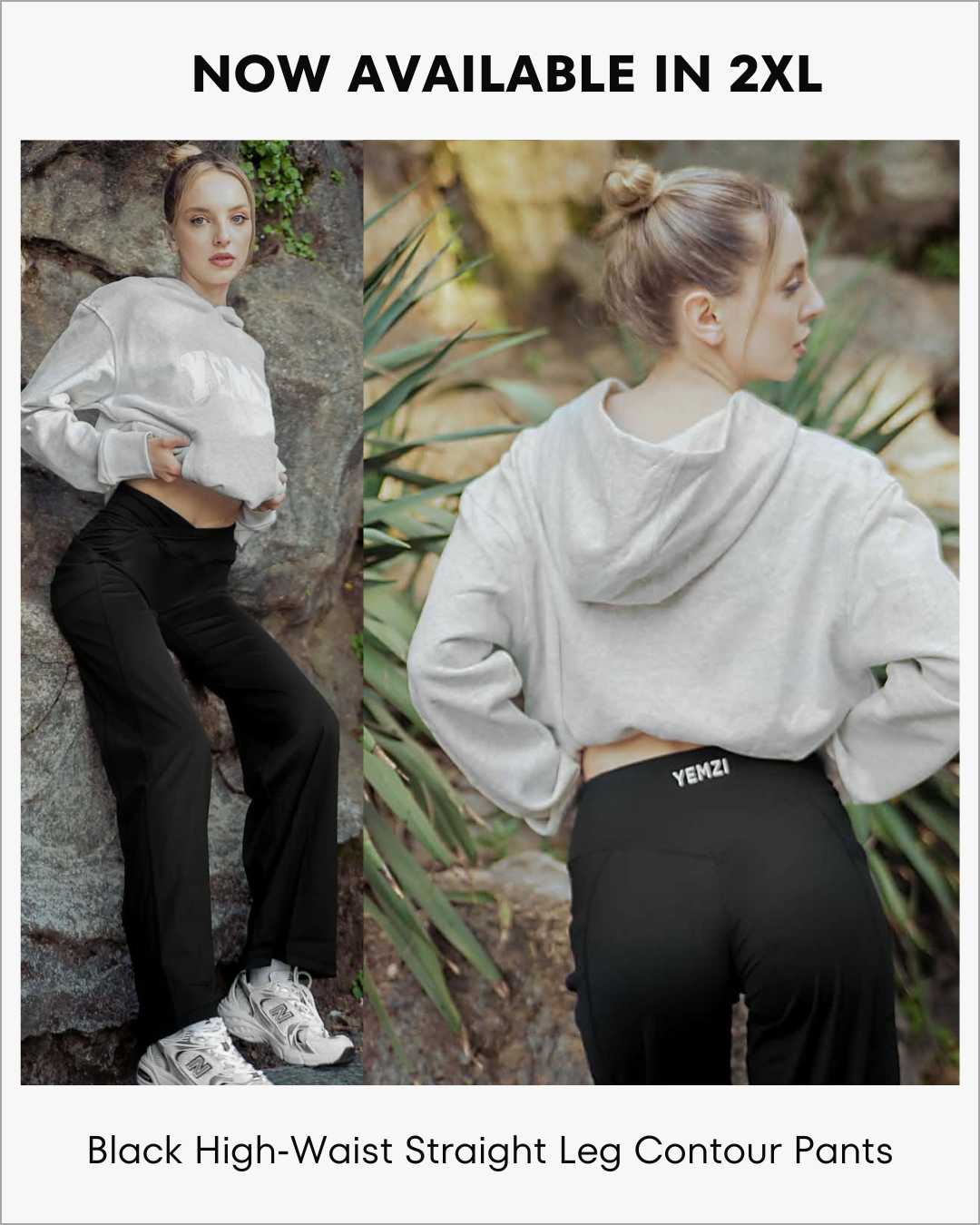 Restocked: 2XL Contour Pants - Sold Out Black Straight Leg Trousers