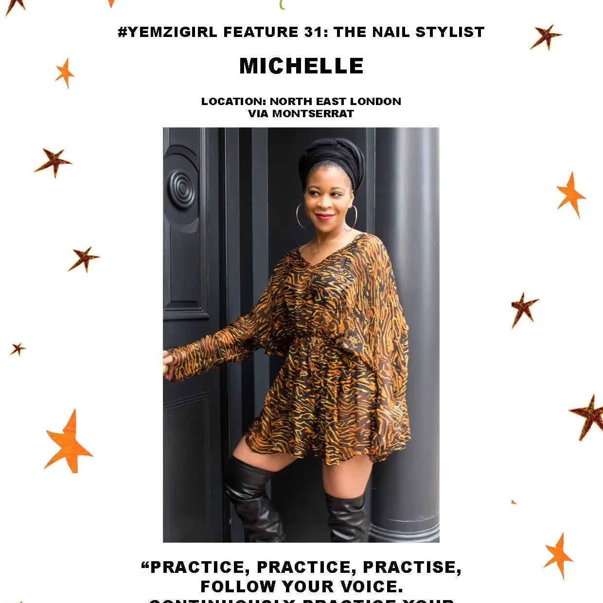 #YEMZIGIRL FEATURE 32 (OCTOBER) - MICHELLE DUBERRY PERSONAL NAIL STYLIST FROM NORTH EAST LONDON