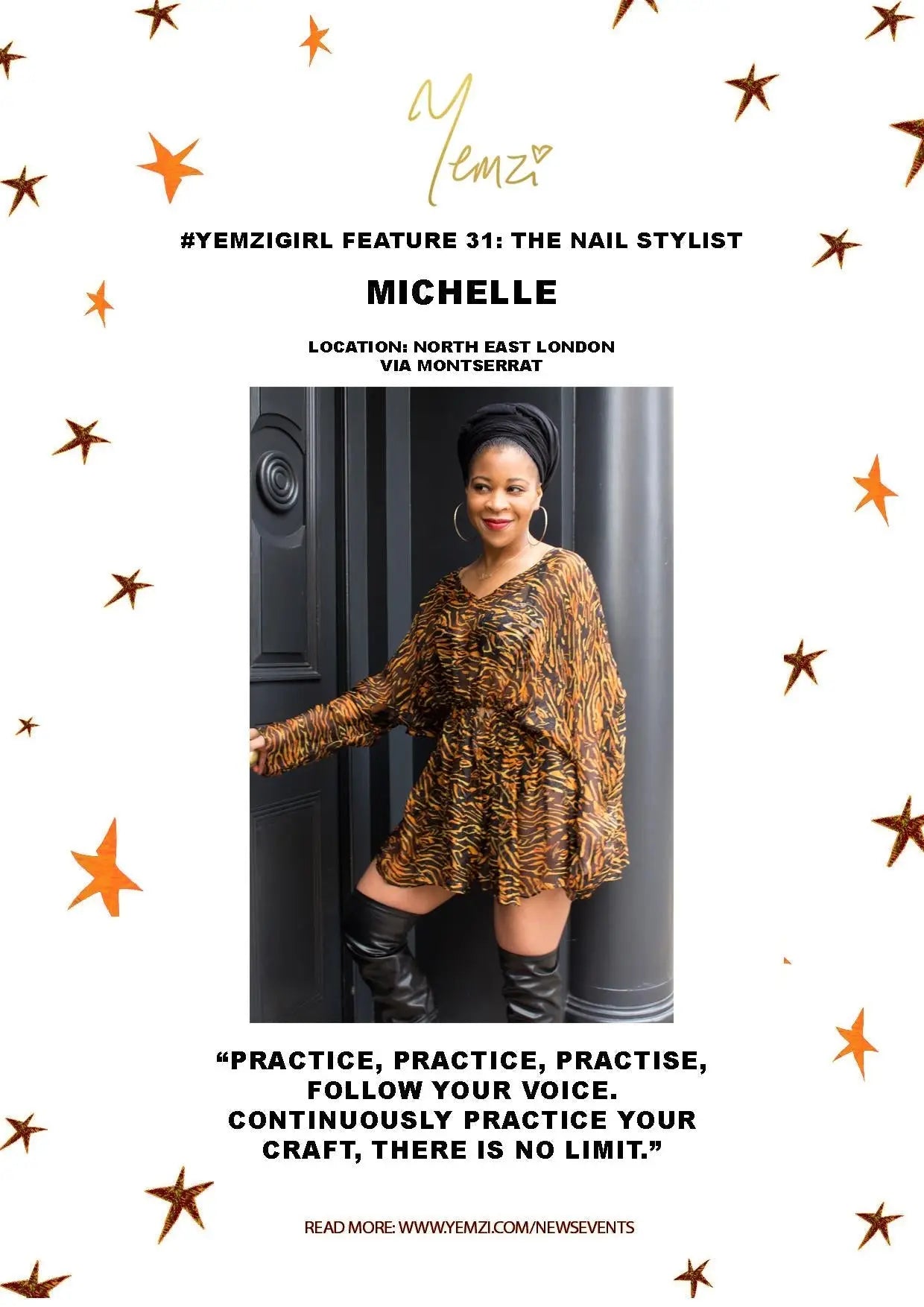 #YEMZIGIRL FEATURE 32 (OCTOBER) - MICHELLE DUBERRY PERSONAL NAIL STYLIST FROM NORTH EAST LONDON