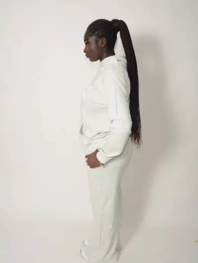 Guava Zip Jacket and Cross Waist Flare Trousers