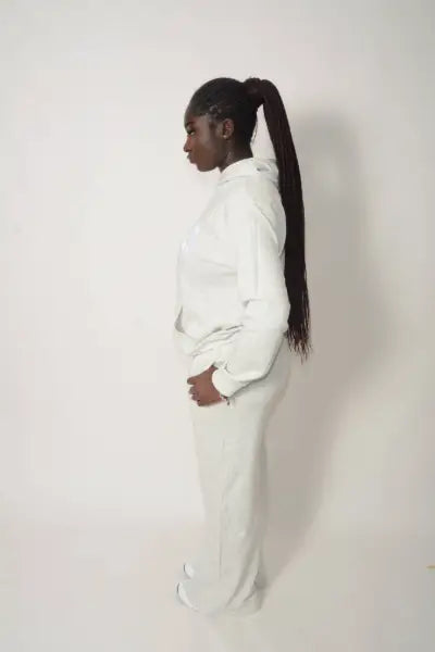 Guava Zip Jacket and Cross Waist Flare Trousers