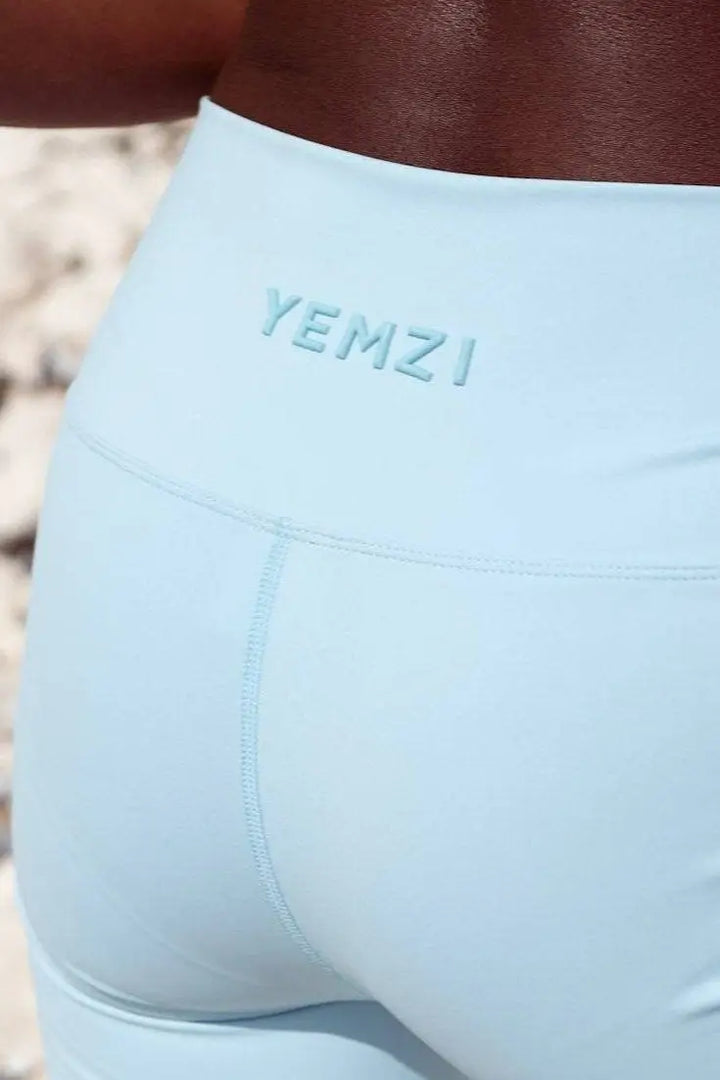 back sky blue shorts