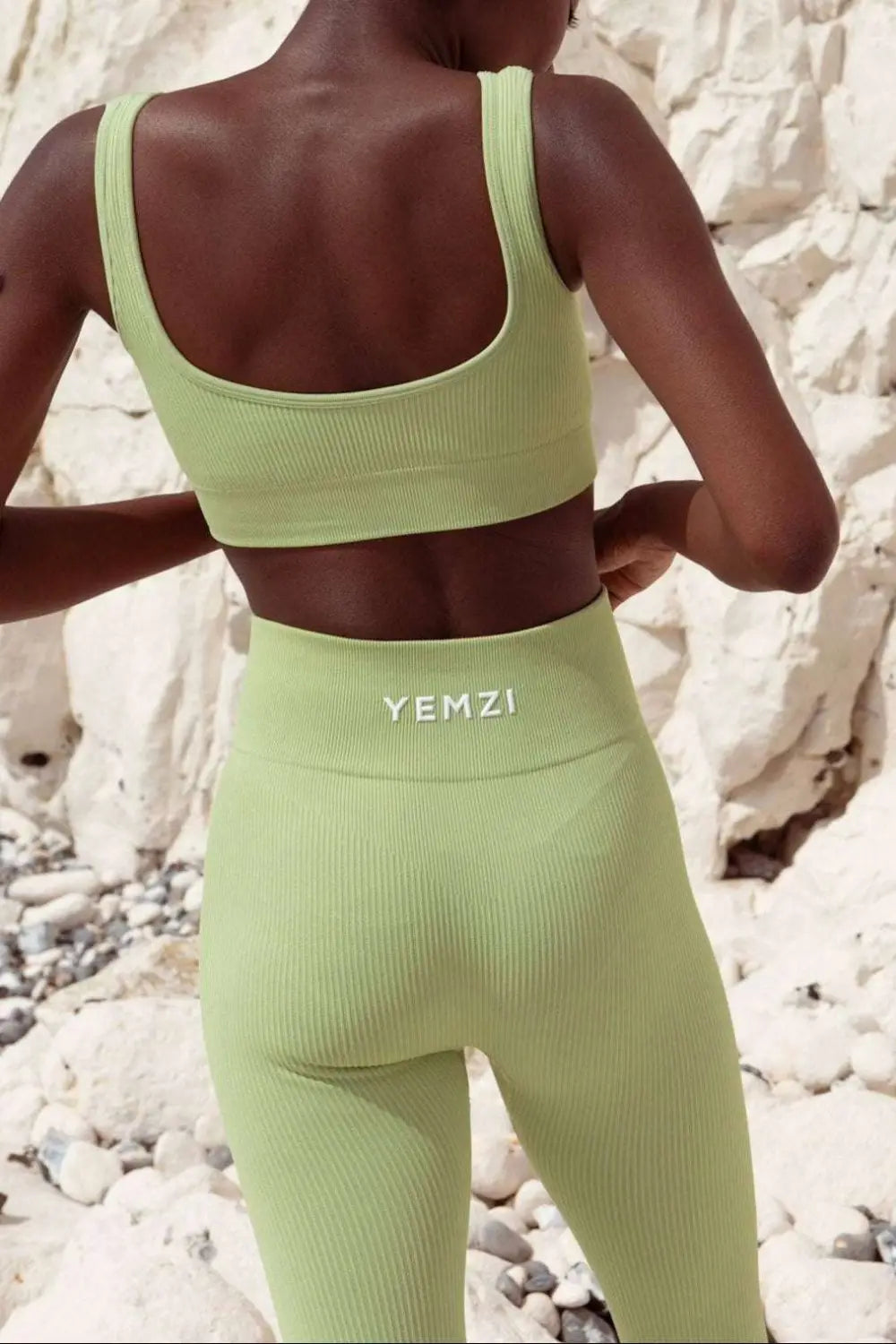 Sage Green Sculpt Seamless Ribbed Leggings