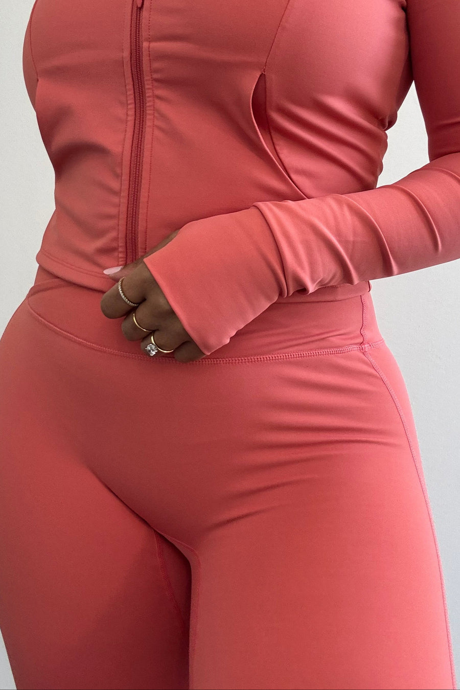 Yemzi Guava Peachy Pink Zip Jacket