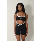 Black & White Active Contrast Shorts - Activewear