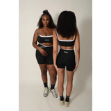 Black & White Active Contrast Shorts - Activewear