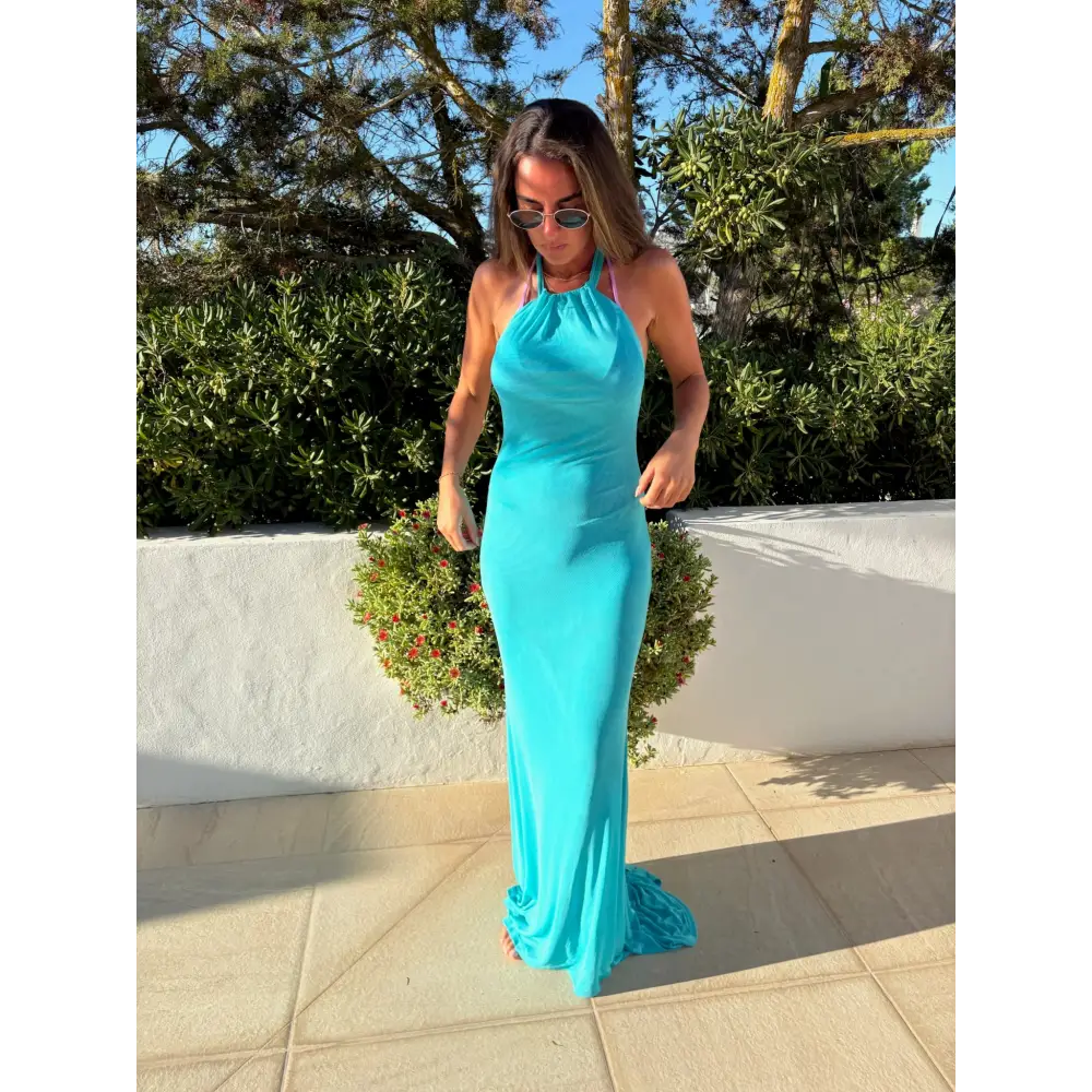 Azura Halterneck Maxi Dress - Dress