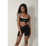 Black & White Active Contrast Sports Bra - Activewear