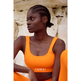Fanta Orange Sculpt Seamless Ribbed Bra