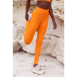 Fanta Orange Sculpt Seamless Ribbed Leggings