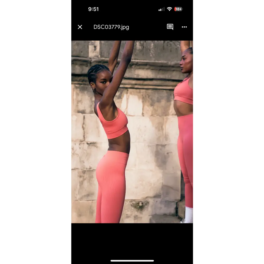 Guava Seamless Square Neck Ribbed Sports Bra - Activewear