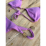 Okun Siren Triangle Bikini Top (Purple Gold) - Swimwear