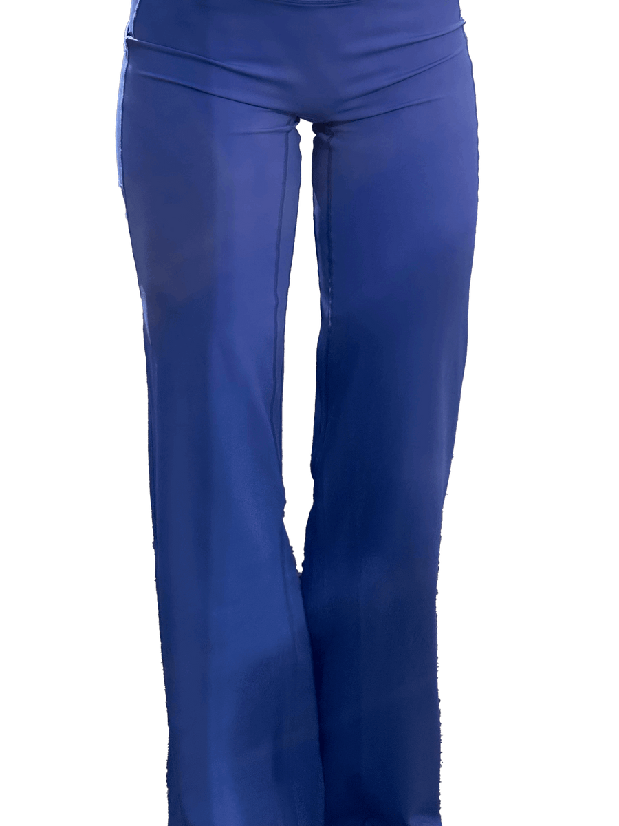 Blue pants on a white background
