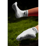 Pilates Non‑Slip Grip Cotton Quarter Socks – Bold Dreamer (Black & White) - Accessories