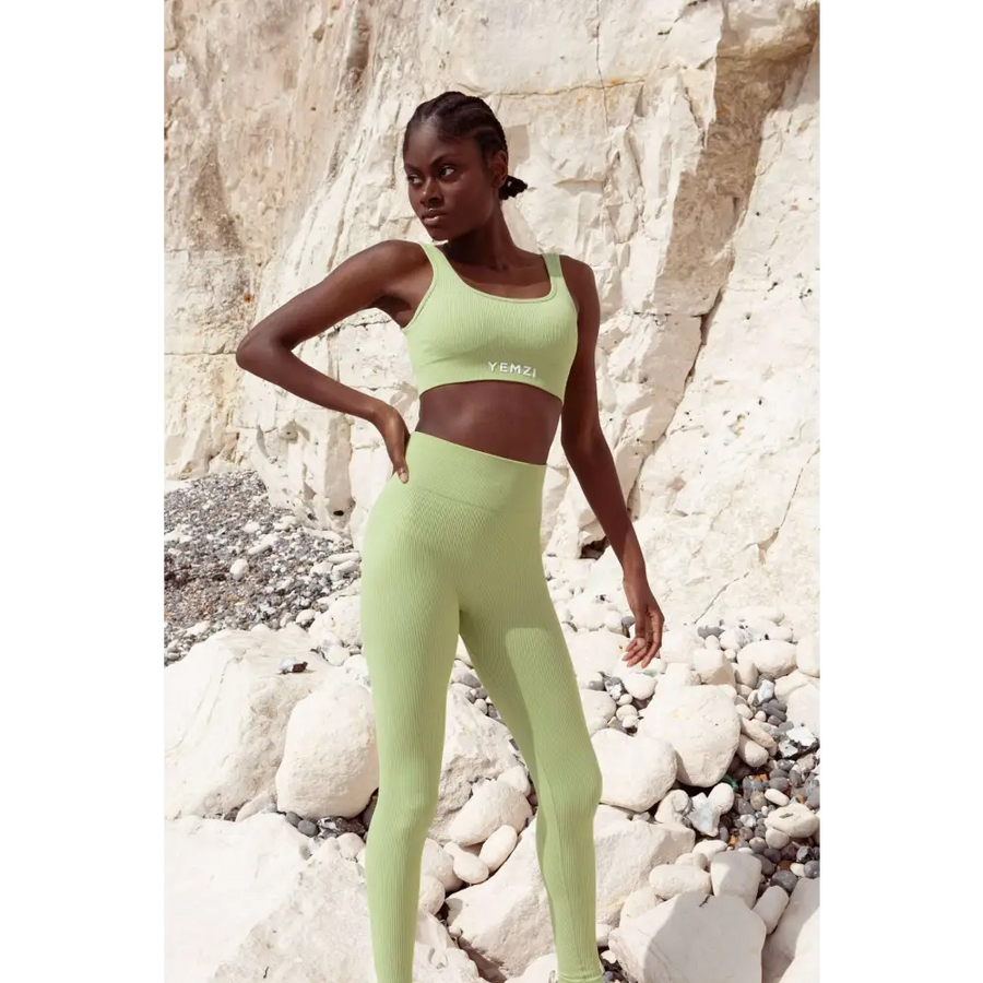 Sage Green Sculpt Seamless Ribbed Bra