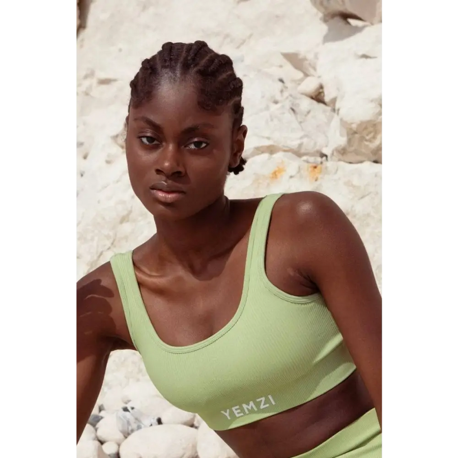 Sage Green Sculpt Seamless Ribbed Bra