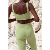 Sage Green Sculpt Seamless Ribbed Leggings
