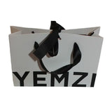 yemzi black white tie ribbon gift bag