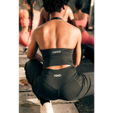 Tall Black High‑Waist Wide‑Leg Contour Pants - Activewear