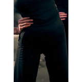 Tall Black High‑Waist Wide‑Leg Contour Pants - Activewear