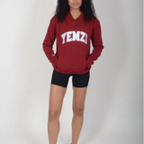 Tall Burgundy Cotton Varsity Hoodie - S - Activewear