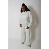 Tall Lunar Grey Cotton Varsity Sweatpants - Activewear