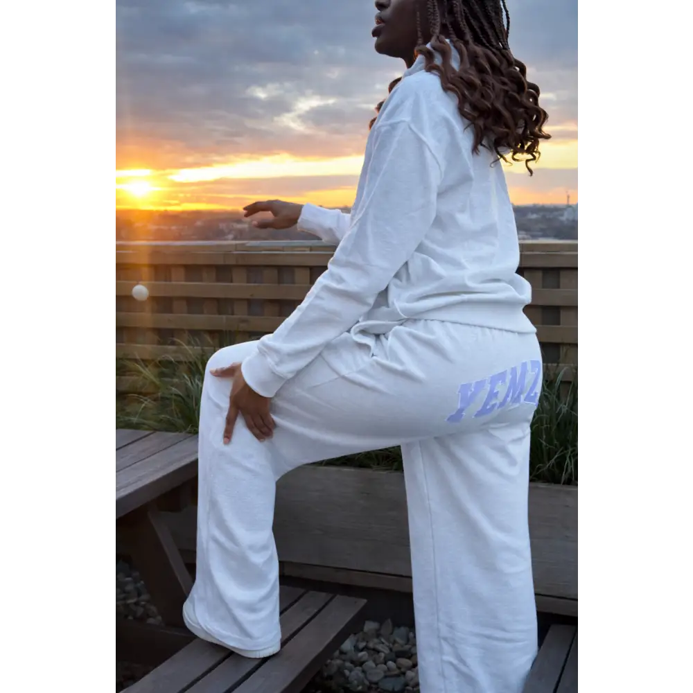 Tall Lunar Grey Varsity Cotton Sweatpants - Activewear