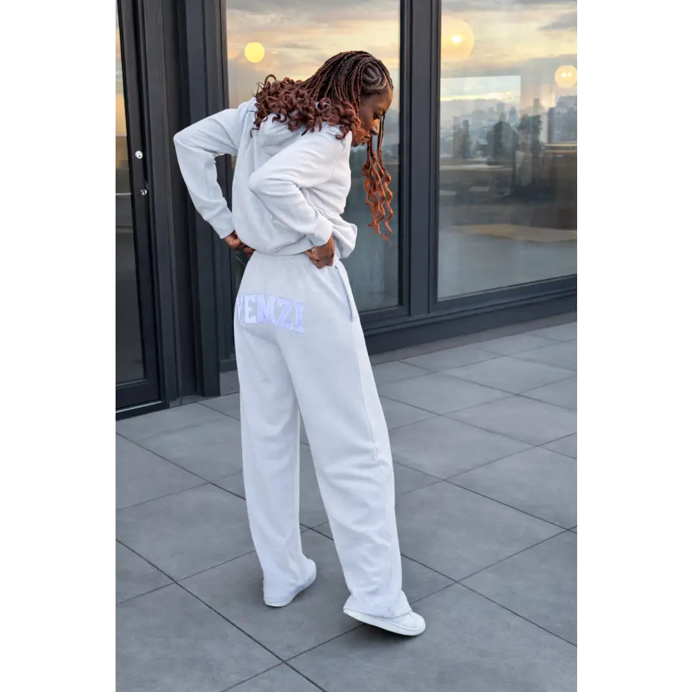 Tall Lunar Grey Varsity Cotton Sweatpants - S - Activewear
